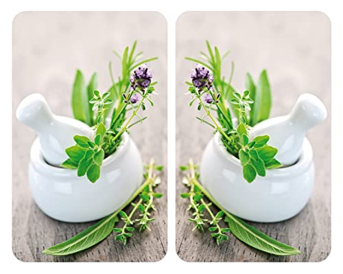 WENKO Herdabdeckplatte Universal Kräutergarten, 2er Set Herdabdeckung für alle Herdarten, Gehärtetes Glas, 30 x 52 cm, Mehrfarbig WENKO Herdabdeckplatte Universal Kräutergarten, 2er Set Herdabdeckung für alle Herdarten, Gehärtetes Glas, 30 x 52 cm, Mehrfarbig von WENKO