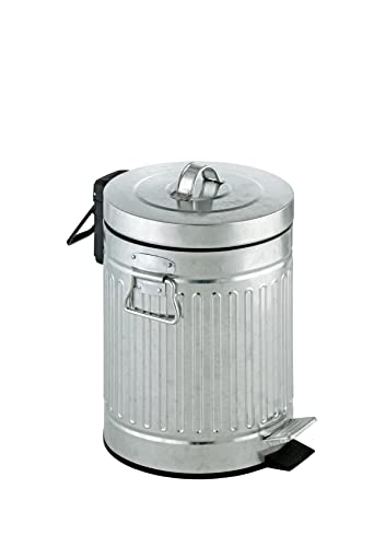 WENKO Kosmetik Treteimer New York Easy Close 3 Liter - Kosmetikeimer, Mülleimer mit Absenkautomatik Fassungsvermögen: 3 l, Metall, 17 x 27 x 17 cm, Matt von WENKO