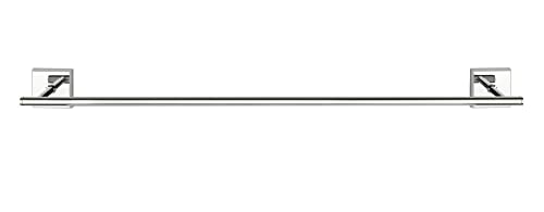 WENKO Power-Loc® Badetuchstange Uno 60 cm Laceno - Handtuchstange, Befestigen ohne bohren, Kunststoff (ABS), 65.5 x 5.6 x 7.5 cm, Chrom von WENKO