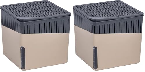 WENKO Raumentfeuchter Mod. Cube, Luftentfeuchter reduziert Schimmel & Gerüche, Auffangschale mit 1 kg Granulatblock nachfüllbar, fasst bis zu 1,6 l Feuchtigkeit, 16,5 x 15,7 x 16,5 cm, Beige WENKO Raumentfeuchter Mod. Cube, Luftentfeuchter reduziert Schimmel & Gerüche, Auffangschale mit 1 kg Granulatblock nachfüllbar, fasst bis zu 1,6 l Feuchtigkeit, 16,5 x 15,7 x 16,5 cm, Beige von WENKO