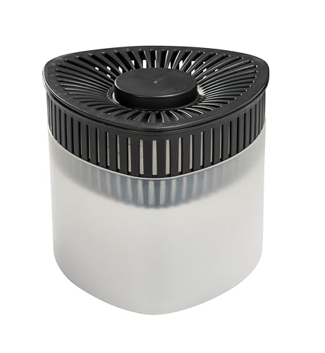 WENKO Entfeuchter Prisma, Design Raumentfeuchter ideal für Räume bis ca. 40 m³ beugt Schimmel und Gerüchen vor, inkl. 2 x 500 g Entfeuchter-Stein, (BxHxT): 15 x 13 x 15 cm, Transparent/Anthrazit von WENKO