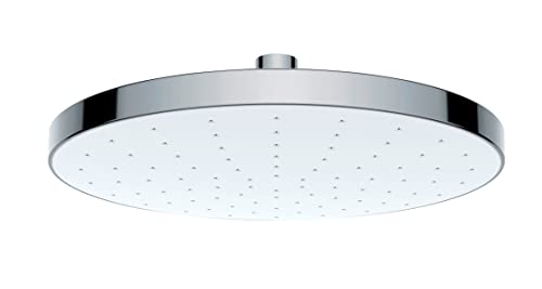 WENKO Regenduschkopf Automatic Cleaning - Anti-Kalk Universal-Kopfbrause mit automatischem Reinigungssystem, Kunststoff (ABS), 22.5 x 22.5 cm, Silber glänzend, Chrom, 24000100 von WENKO