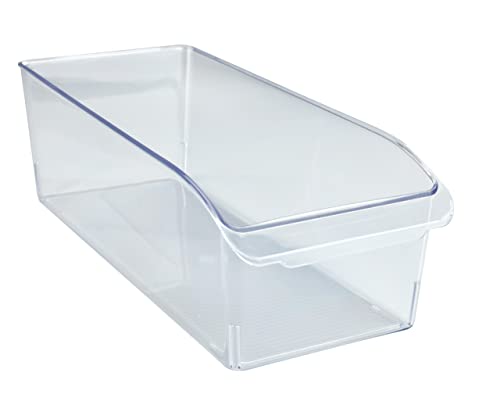 WENKO Küchenschrank-Organizer M, lebensmittelechte Aufbewahrungsbox für Vorratsschrank und Küchenregal zum Sortieren von Lebensmitteln, transparentes Design, 15 x 11 x 37 cm, aus robustem PET von WENKO