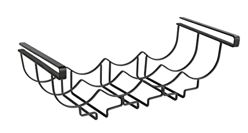 WENKO Schrankeinsatz Flaschen- und Gläserhalter, Schrankeinhänger Küche für 6 Gläser und 4 Flaschen Multicolor 15.5 x 23 x 43 cm von WENKO