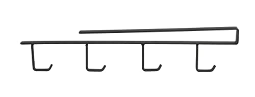 WENKO Schrankeinsatz Tassenhalter für 4 Tassen, Schrankeinhänger Küche für 4 Tassen, 7 x 33 x 1.5 cm Multicolor von WENKO