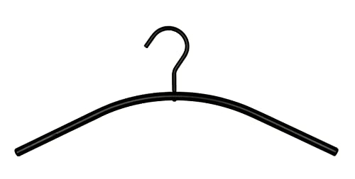 WENKO Kleiderbügel Neo, schlanker Bügel für Garderoben aus pulverbeschichtetem Metall mit drehbarem Haken, ideal zum Aufhängen leichter Jacken und Mäntel, (B x H x T): 45 x 16 x 1,2 cm, Schwarz von WENKO