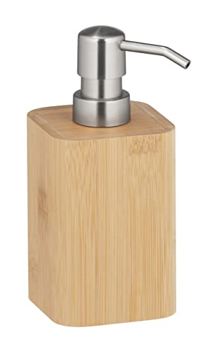WENKO Seifenspender Bambusa, nachfüllbare Pumpflasche aus nachhaltigem Bambus, hochwertiger Pumpspender für Küche & Bad, Badaccessoire mit Füllmenge für bis zu 220ml Seife, 9,3 x 16,5 x 7,2 cm, Natur WENKO Seifenspender Bambusa, nachfüllbare Pumpflasche aus nachhaltigem Bambus, hochwertiger Pumpspender für Küche & Bad, Badaccessoire mit Füllmenge für bis zu 220ml Seife, 9,3 x 16,5 x 7,2 cm, Natur von WENKO