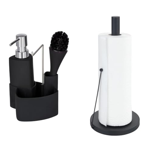 WENKO Spül-Set Empire, 4 in 1 - Spülmittelspender, Spülbürste & Küchenrollenhalter Clayton, Black Outdoor Kitchen Rollenhalter WENKO Spül-Set Empire, 4 in 1 - Spülmittelspender, Spülbürste & Küchenrollenhalter Clayton, Black Outdoor Kitchen Rollenhalter von WENKO