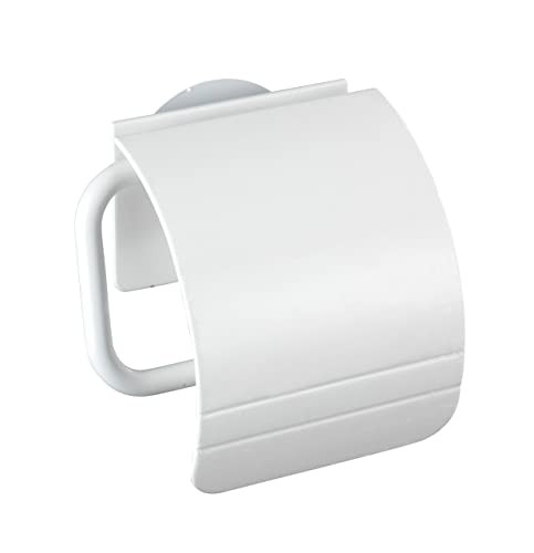 WENKO Static-Loc® Toilettenpapierhalter Osimo Weiß - Befestigen ohne bohren, Polypropylen, 15 x 14 x 5 cm, Weiß von WENKO