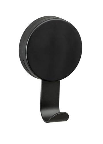 WENKO Static-Loc Plus Wandhaken Pavia Schwarz, 2er Set Bad-Haken, Befestigen ohne bohren, sicherer Halt durch statische Haftung auf glatten, luftundurchlässigen Flächen, je 6 x 10 x 3,5 cm, Stahl matt WENKO Static-Loc Plus Wandhaken Pavia Schwarz, 2er Set Bad-Haken, Befestigen ohne bohren, sicherer Halt durch statische Haftung auf glatten, luftundurchlässigen Flächen, je 6 x 10 x 3,5 cm, Stahl matt von WENKO