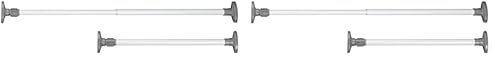 WENKO Teleskop-Klemmstange Herkules, klemmbare Kleiderstange, Spann-Stange zur Befestigung in Nischen oder im Kleiderschrank, individuell ausziehbar, 47-80cm, aus Metall in Weiß (Packung mit 2) von WENKO