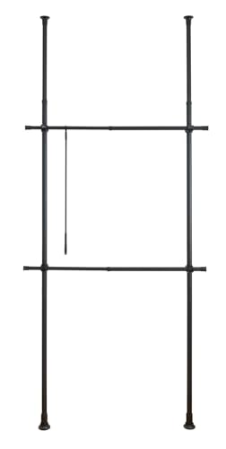 WENKO Teleskop-Garderobensystem Herkules Basic Schwarz von WENKO
