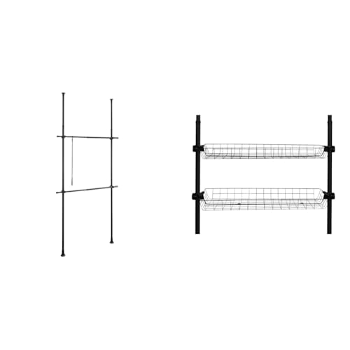 WENKO Teleskop-System Herkules Basic Schwarz matt & Korb Herkules von WENKO