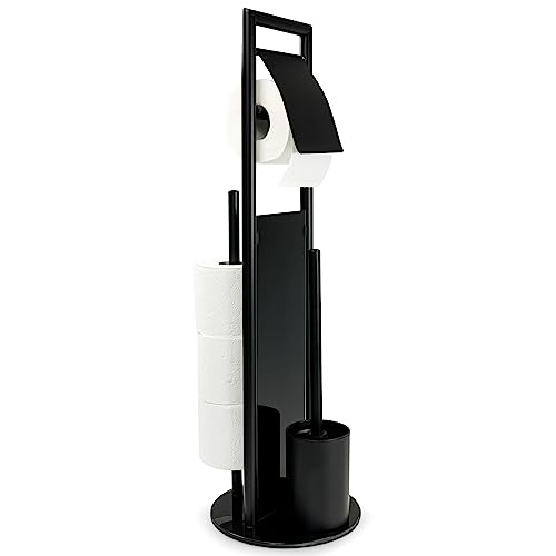 WENKO Stand WC-Garnitur Mod. Ravina 3-in-1 mit Toilettenpapierhalter und Bürstenhalter aus rostfreiem Edelstahl mit schwarzem Design Ø 20 x 70 cm schwarz WENKO Stand WC-Garnitur Mod. Ravina 3-in-1 mit Toilettenpapierhalter und Bürstenhalter aus rostfreiem Edelstahl mit schwarzem Design Ø 20 x 70 cm schwarz von WENKO