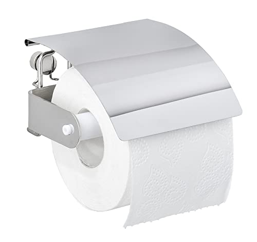 WENKO Toilettenpapierhalter Premium Plus - WC-Rollenhalter, Edelstahl rostfrei, 14 x 8.5 x 12.5 cm, Glänzend von WENKO