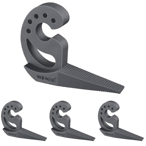 WENKO Türstopper und Fensterstopper Multi-STOP® Anthrazit Puffer und Klemmschutz Grau - Anthrazit (Packung mit 4) von WENKO