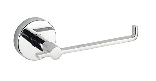 WENKO Vacuum-Loc Toilettenpapierrollenhalter Capri, hochwertiger Toilettenpapierspender zur Wandmontage für Bad & Gäste-WC, Befestigung ohne zu bohren, aus verchromtem Zink, rostfrei, 16 x 6 x 7 cm von WENKO