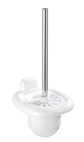 WENKO WC-Garnitur Pure - WC-Bürstenhalter, Kunststoff (ABS), 15.5 x 36 x 16 cm, Weiß von WENKO