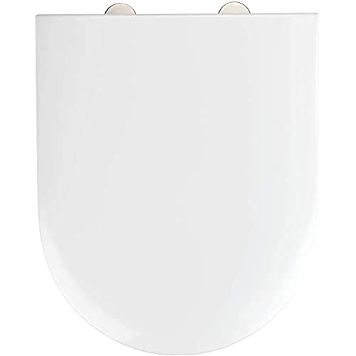 WENKO WC-Sitz Exclusive Nr. 6, Toilettensitz mit Absenkautomatik, passend für Duravit Durastyle Basic und handelsübliche Keramiken, WC-Deckel aus antibakteriellem Duroplast, 37,5 x 46 cm, Weiß WENKO WC-Sitz Exclusive Nr. 6, Toilettensitz mit Absenkautomatik, passend für Duravit Durastyle Basic und handelsübliche Keramiken, WC-Deckel aus antibakteriellem Duroplast, 37,5 x 46 cm, Weiß von WENKO