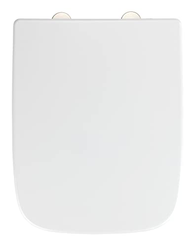 WENKO WC-Sitz Exclusive Nr. 8, Toilettensitz mit Absenkautomatik, passend für Keramag Renova Nr. 1 Plan und handelsübliche Keramiken, WC-Deckel aus antibakteriellem Duroplast, 37 x 46,5 cm, Weiß WENKO WC-Sitz Exclusive Nr. 8, Toilettensitz mit Absenkautomatik, passend für Keramag Renova Nr. 1 Plan und handelsübliche Keramiken, WC-Deckel aus antibakteriellem Duroplast, 37 x 46,5 cm, Weiß von WENKO