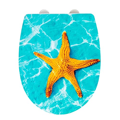 WENKO WC-Sitz Mod. Tonga mit Hochglanz-Oberfläche, Toilettendeckel mit Absenkautomatik, bruchstabiler, recycelbarer Thermoplast, 36,5 x 45 cm, Pazifikinsel-Motiv WENKO WC-Sitz Mod. Tonga mit Hochglanz-Oberfläche, Toilettendeckel mit Absenkautomatik, bruchstabiler, recycelbarer Thermoplast, 36,5 x 45 cm, Pazifikinsel-Motiv von WENKO