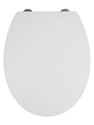 WENKO WC-Sitz Mora, hygienischer Toilettensitz mit Absenkautomatik, Toilettenbrille mit Fix-Clip Befestigung, aus antibakteriellem Duroplast, Weiß WENKO WC-Sitz Mora, hygienischer Toilettensitz mit Absenkautomatik, Toilettenbrille mit Fix-Clip Befestigung, aus antibakteriellem Duroplast, Weiß von WENKO