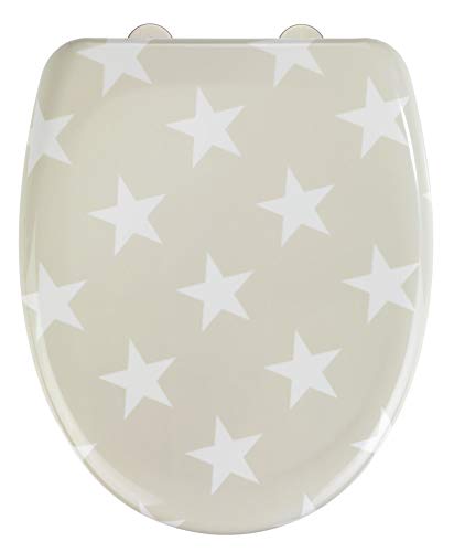 WENKO WC-Sitz Stella, Toilettensitz mit Absenkautomatik, Fix-Clip Hygiene-Befestigung, WC-Deckel aus Duroplast, Taupe WENKO WC-Sitz Stella, Toilettensitz mit Absenkautomatik, Fix-Clip Hygiene-Befestigung, WC-Deckel aus Duroplast, Taupe von WENKO