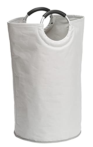 WENKO Wäschesammler Jumbo Stone Beige, stabile Multifunktionstasche mit praktischen Tragegriffen, Faltbarer Shoppingbegleiter, 69 l Stauraum, (B/T x H): 38 x 72 cm von WENKO