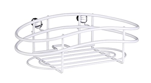 WENKO Wandablage Classic Plus - Wandregal, Badablage mit hochwertigem Rostschutz, Stahl, 24 x 8 x 15 cm, Weiß von WENKO