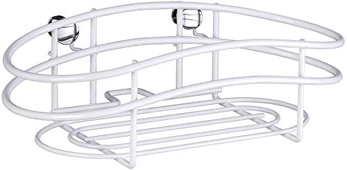 WENKO Wandablage Classic Plus - Wandregal, Badablage mit hochwertigem Rostschutz, Stahl, 24 x 8 x 15 cm, Weiß von WENKO