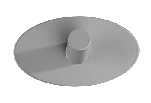 WENKO Wandhaken Piceno Grau matt 2er Set Edelstahl, 2er Set, Badhaken, Handtuchhaken, selbstklebend von WENKO