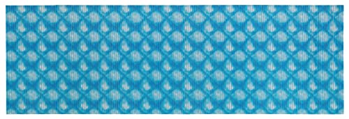 WENKO Weichschaummatte Flow Blau, rutschfeste Bodenmatte, vielseitig nutzbar als pflegeleichter Duschvorleger & schmutzabweisender Küchenläufer, hygienisch, atmungsaktiv, zuschneidbar, 65 x 200 cm von WENKO