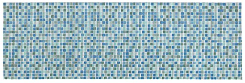 WENKO Weichschaummatte Mosaic, rutschfeste Bodenmatte, vielseitig nutzbar als pflegeleichter Duschvorleger & schmutzabweisender Küchenläufer, hygienisch, atmungsaktiv, zuschneidbar, 200 x 65 cm von WENKO