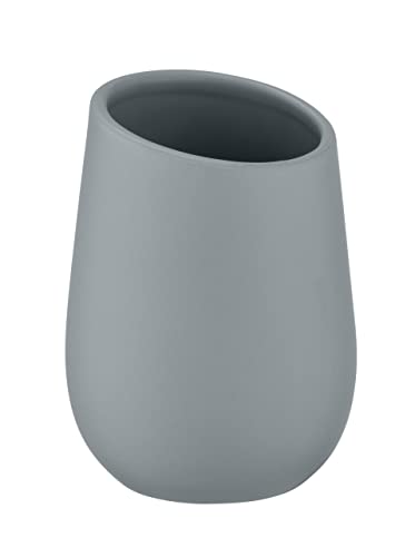 WENKO Zahnputzbecher Badi, grauer Zahnbecher aus hochwertiger Keramik mit matter Oberfläche, Zahnbürstenbecher zur Aufbewahrung von Zahnbürste und Zahnpasta, ideal für Bad & Gäste-WC Grau 11 x 8 x 8 cm WENKO Zahnputzbecher Badi, grauer Zahnbecher aus hochwertiger Keramik mit matter Oberfläche, Zahnbürstenbecher zur Aufbewahrung von Zahnbürste und Zahnpasta, ideal für Bad & Gäste-WC Grau 11 x 8 x 8 cm von WENKO
