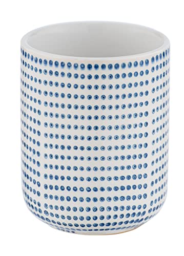 WENKO Zahnputzbecher Nole Keramik - Zahnbürstenhalter für Zahnbürste und Zahnpasta, Keramik, 7.5 x 9.5 x 7.5 cm Blau/Weiß WENKO Zahnputzbecher Nole Keramik - Zahnbürstenhalter für Zahnbürste und Zahnpasta, Keramik, 7.5 x 9.5 x 7.5 cm Blau/Weiß von WENKO