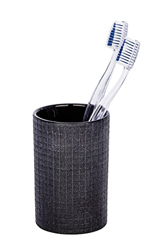 WENKO Zahnputzbecher Polaris Jet Anthrazit Keramik - Zahnbürstenhalter für Zahnbürste und Zahnpasta, Keramik, 7 x 11 x 7 cm, Anthrazit, 11 x 7 x 7 cm WENKO Zahnputzbecher Polaris Jet Anthrazit Keramik - Zahnbürstenhalter für Zahnbürste und Zahnpasta, Keramik, 7 x 11 x 7 cm, Anthrazit, 11 x 7 x 7 cm von WENKO