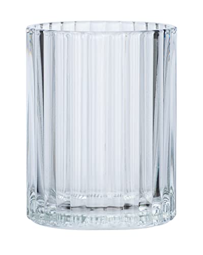 WENKO Zahnputzbecher Vetro Transparent rund Echtglas - Zahnbürstenhalter für Zahnbürste und Zahnpasta, Glas, 7.5 x 10 x 7.5 cm, Transparent WENKO Zahnputzbecher Vetro Transparent rund Echtglas - Zahnbürstenhalter für Zahnbürste und Zahnpasta, Glas, 7.5 x 10 x 7.5 cm, Transparent von WENKO