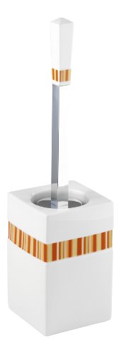 Wenko 17073100 WC-Garnitur Strips Orange - Porzellan von WENKO