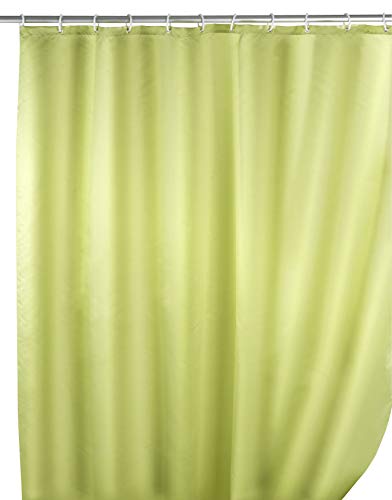Wenko 20038100 Duschvorhang Uni Anise Green - Anti-Schimmel/Anti-Bakteriell, Polyester, 180 x 200 cm von WENKO