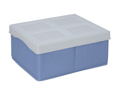 Wenko 2770011100 Aufbewahrungsbox Concept S - faltbar, Polyester, Kunststoff, 33 x 15 x 28 cm, blau-grau Wenko 2770011100 Aufbewahrungsbox Concept S - faltbar, Polyester, Kunststoff, 33 x 15 x 28 cm, blau-grau von WENKO