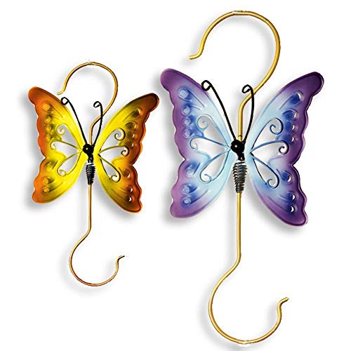 Wenko 2er Set Pflanz-Hänger Schmetterling Metall lakiert bis 7 Kg belastbar Dekoration von WENKO