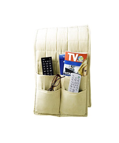 Wenko Armlehnen-Organizer für Couch Oder Sessel - 4 Taschen - Beige - 65 x 26 cm (HxB) - Polyester von WENKO