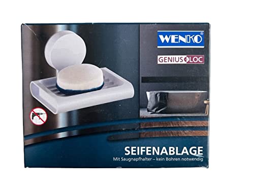 Wenko Genius Loc Seifenablage, Seifenschale mit Saugnapfhalter weiß ohne Bohren Wenko Genius Loc Seifenablage, Seifenschale mit Saugnapfhalter weiß ohne Bohren von WENKO