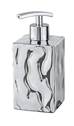 WENKO 22041100 Seifenspender Lagos Fassungsvermögen 0.41 L, Keramik, Chrom, 7.3 x 7.3 x 16.3 cm WENKO 22041100 Seifenspender Lagos Fassungsvermögen 0.41 L, Keramik, Chrom, 7.3 x 7.3 x 16.3 cm von WENKO