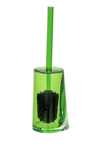 WENKO 20251233 WC-Garnitur Paradise Green - WC-Bürstenhalter, Acryl, 11.1 x 35.5 x 8.8 cm, Grün von WENKO