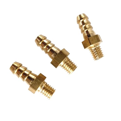 5 Stück M4 M5 M6 M8 metrisches Außengewinde auf 3 mm 4 mm 5 mm 6 mm 8 mm 10 mm Schlauchanschluss Außendurchmesser Messing-Rohrverschraubung mit Widerhaken, M6 x 1 bis 6 mm, metrisches Außengewinde von WENLIXIA