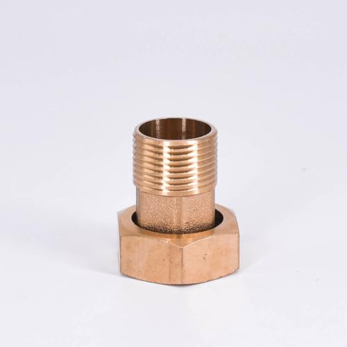 DN25 1" BSP Innengewinde, DN20 3/4" BSP Außengewinde, Messing-Sechskant-Reduzierstück, Rohrverschraubung, Stangenlänge 40 mm, Mutternhöhe 14 mm, für Mete, Innengewinde auf Außengewinde, 1 Zoll auf 3/ von WENLIXIA