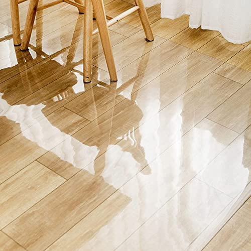 WENNEWU BüRostuhlmatte Bodenmatte FüR Den Schreibtisch rutschfeste, Transparente 1,5mm PVC-Computer- Und Schreibtischstuhlmatte Transparente Schutzmatte,120x150cm/47.2 * 59in von WENNEWU