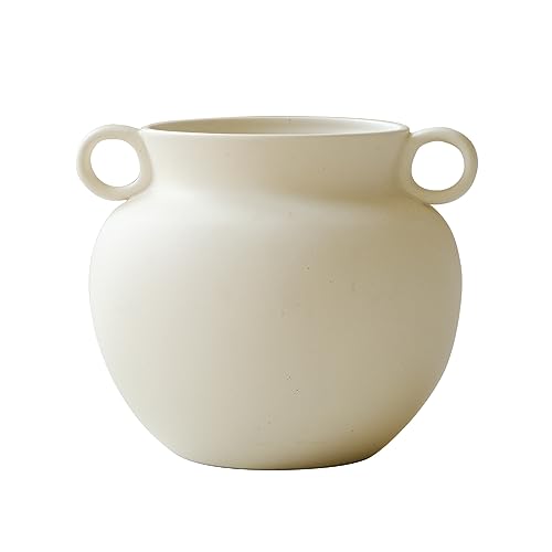 Runde Form mit Ohr Breite Öffnung Vase Honigtopf Form Dekorative Pflanztopf ohne Drainageloch von WENSHUO