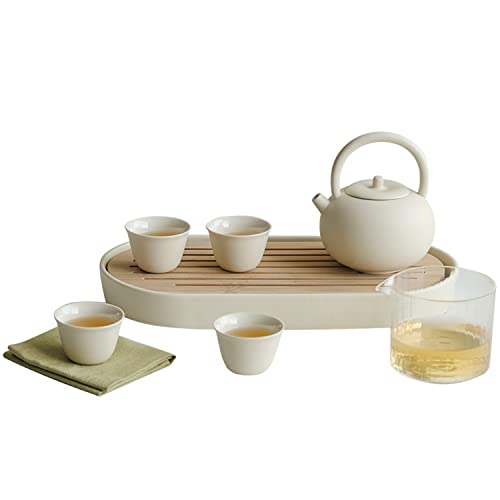 Tee-Set, minimalistisches Design, komplettes Teetassen-Set, chinesische Kung-Fu-Teezeremonie, Geschenk von WENSHUO